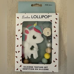 Loulou Lollipop Unicorn Teether for baby girl 🤍